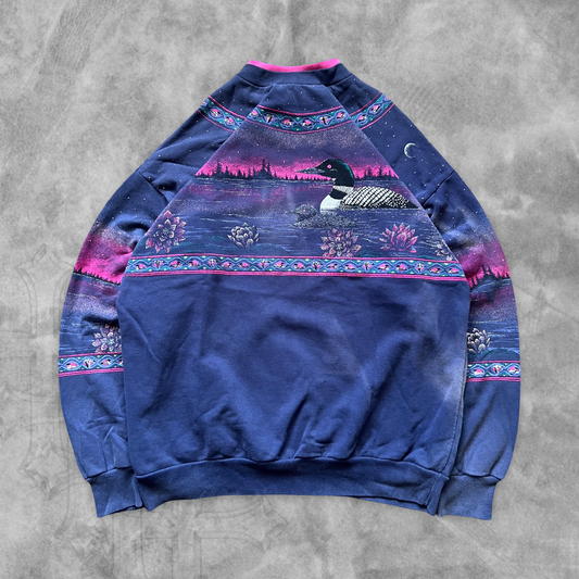 Multicolored Northern Light AOP Sweatshirt 1990s (L)