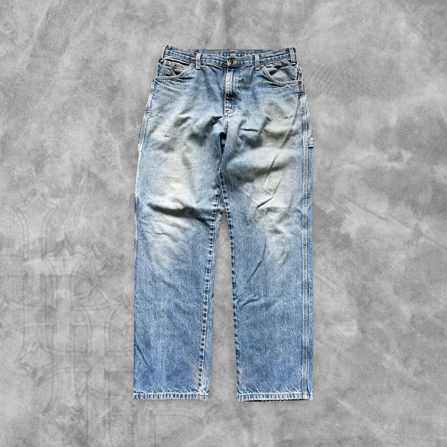 Faded Denim Dickies Carpenter Jeans 1990s (36x34)