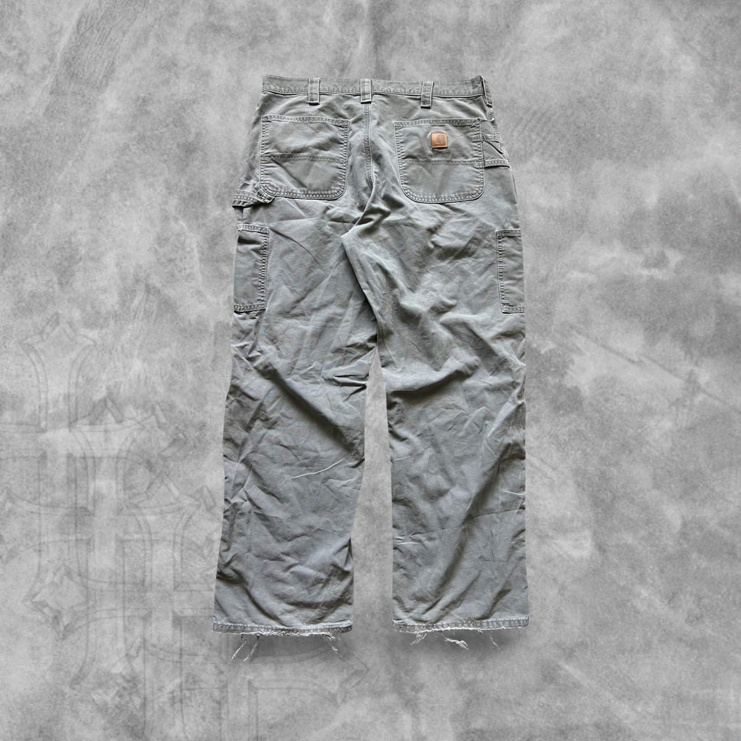 Distressed Gray Carhartt Carpenter Pants 2000s (36x32)