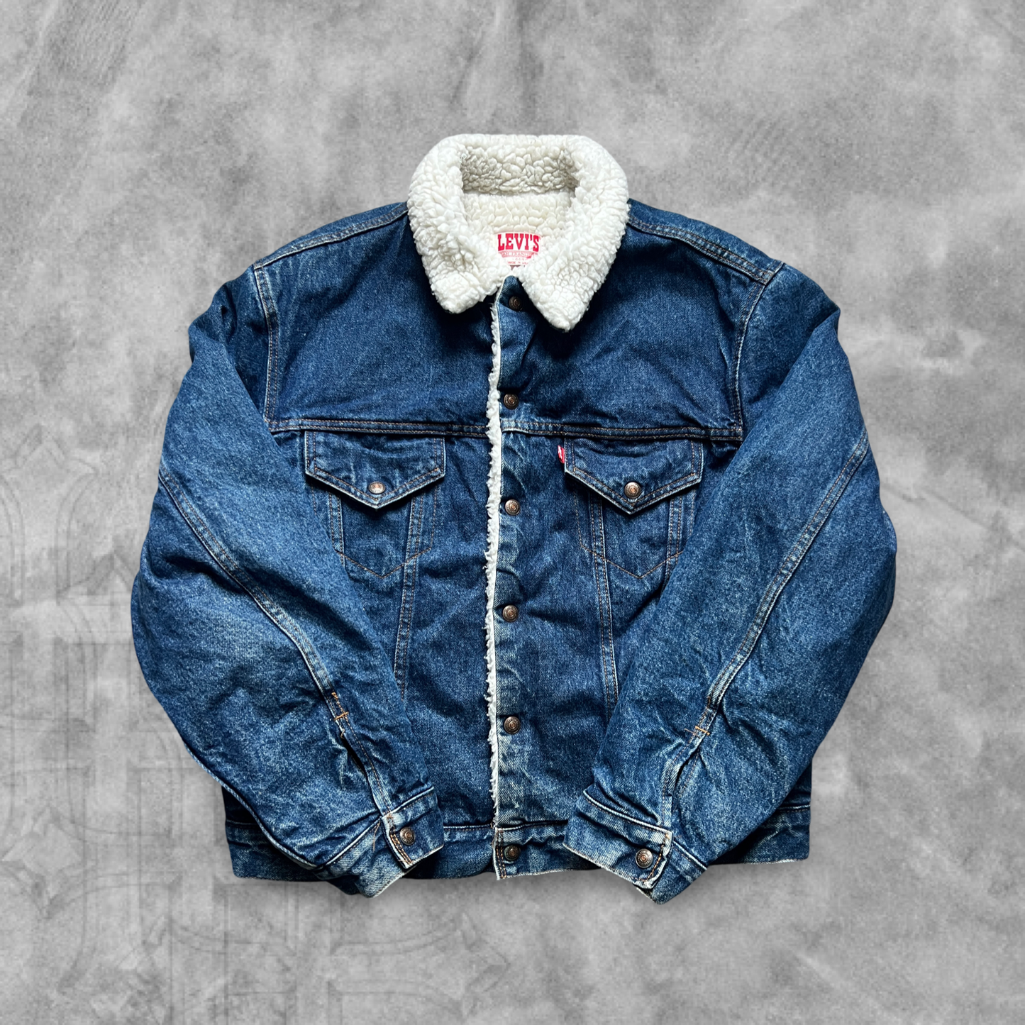 Denim Levis Fleece Lined Trucker Jacket 1980s (M)