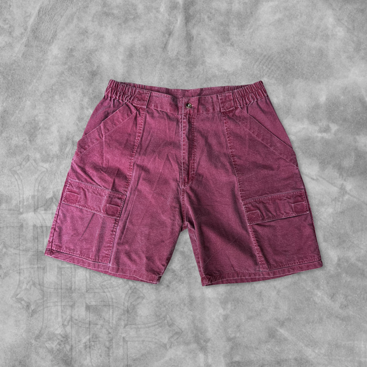 Faded Cherry Red Redhead Hiking Shorts 1990s (34)