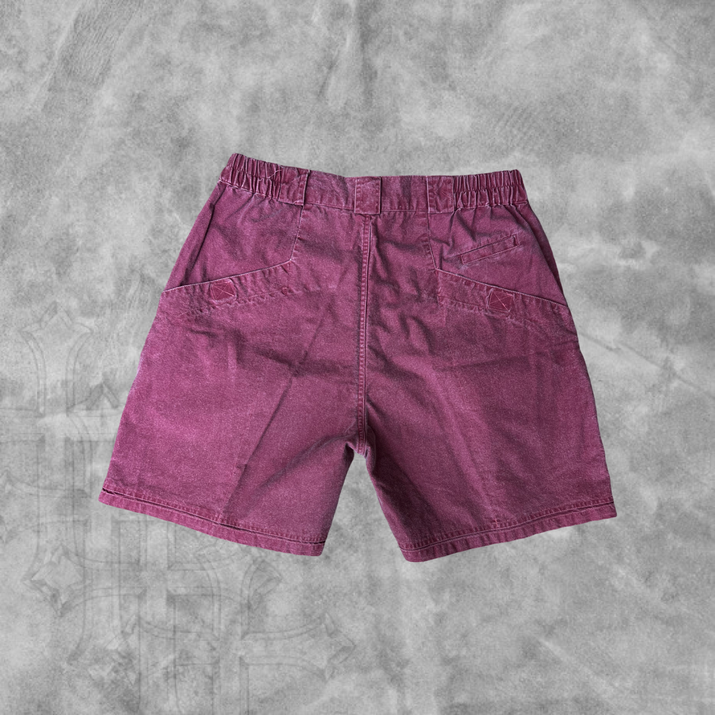 Faded Cherry Red Redhead Hiking Shorts 1990s (34)