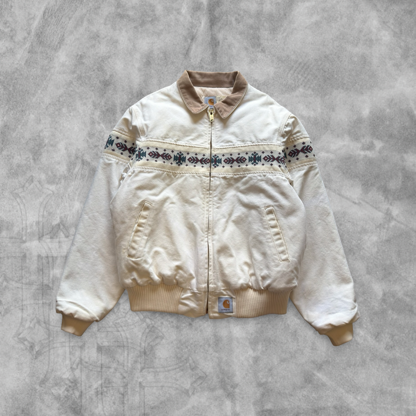White Carhartt Aztec Santa Fe Jacket 1990s (XL)