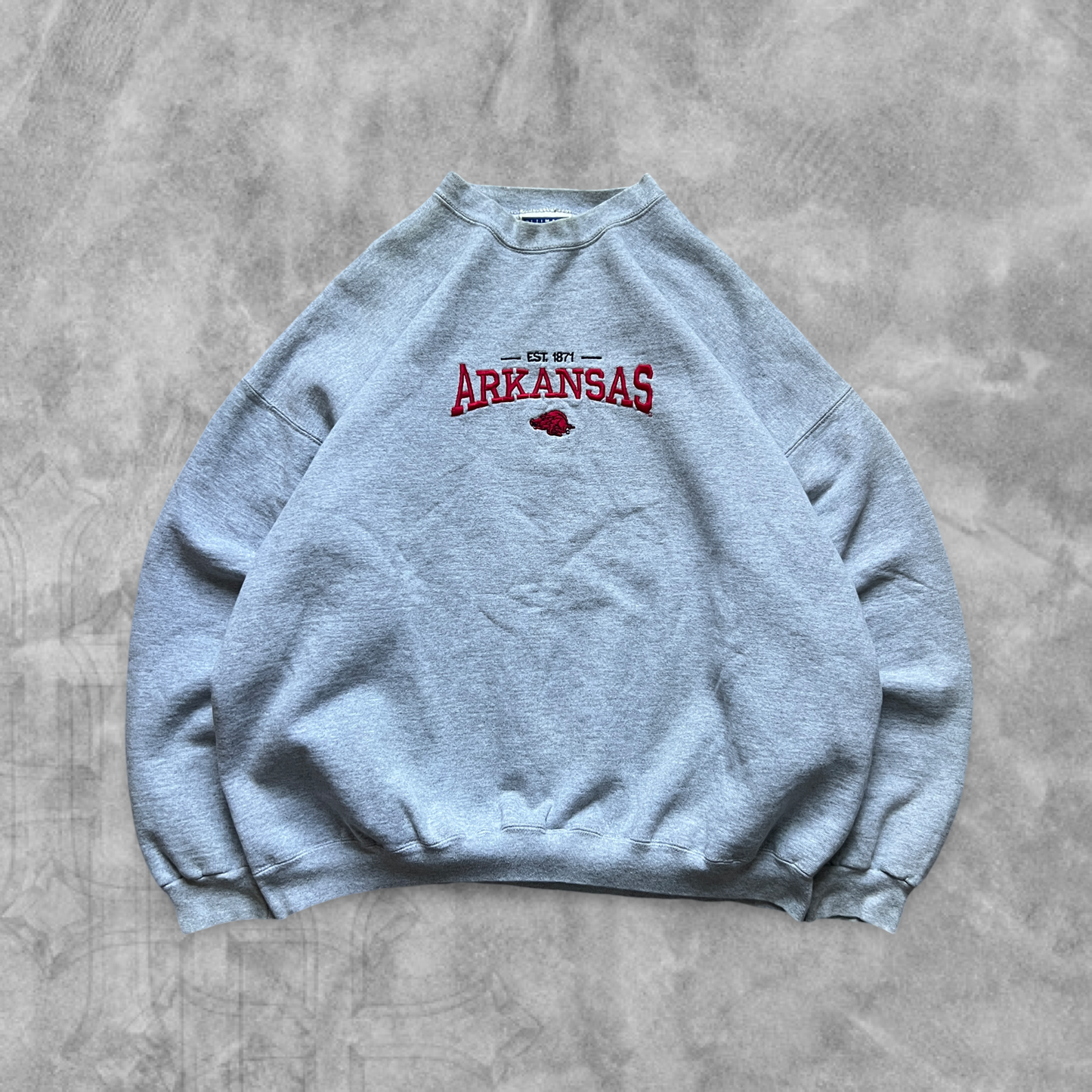 Gray Arkansas Razorbacks Sweatshirt 1990s (L)