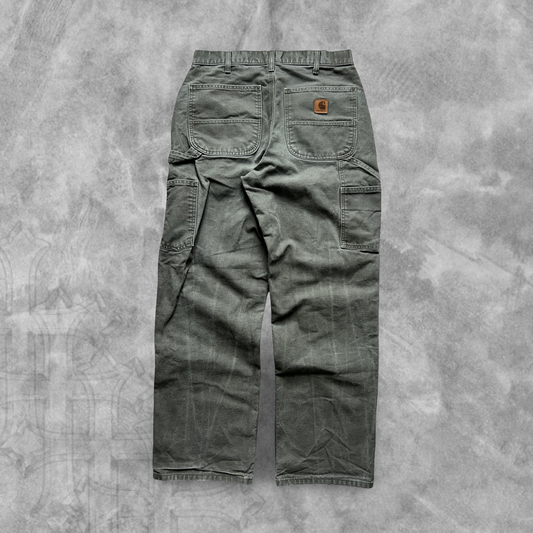 Olive Green Carhartt Carpenter Pants 2000s (29x31)